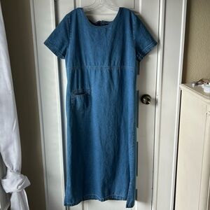 Boston Classics Sleeveless Denim Midi Dress